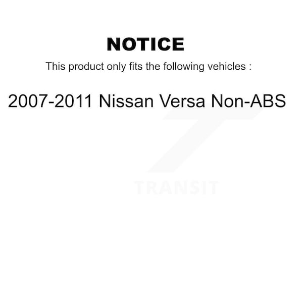 Rear Wheel Bearing Hub Assembly For 2007-2011 Nissan Versa Non-ABS